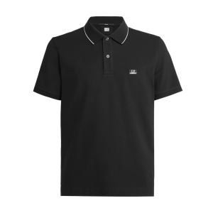 C.P. Company Stretch Piquet Striped Collar Polo